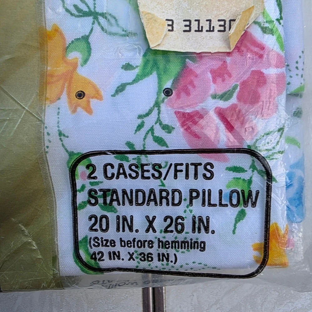 JCPenney Pillowcases Standard Size Vintage 